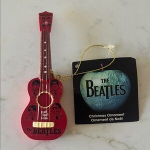 The Beatles Kurt Adler Red Miniature Guitar Ornament